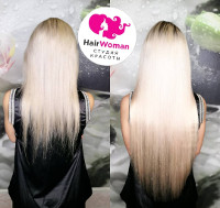 Фото до и после наращивания волос лентами